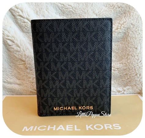 michael kors mens logo passport wallet|mk passport wallet.